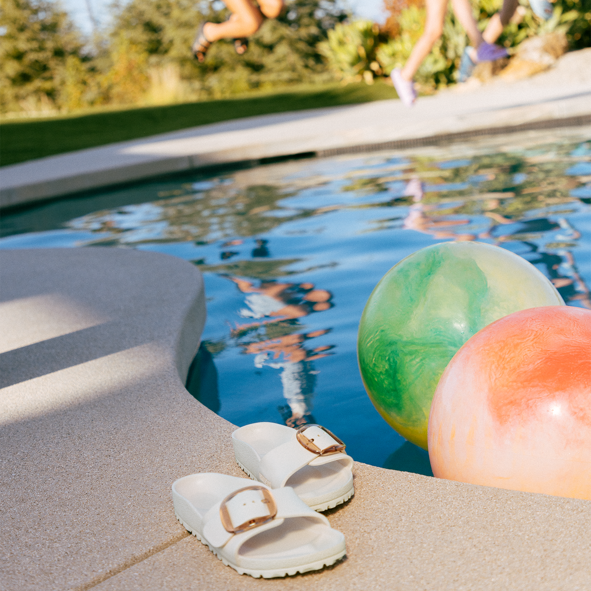 Birkenstock Madrid Big Buckle EVA Slide Sandal (Women) - Eggshell