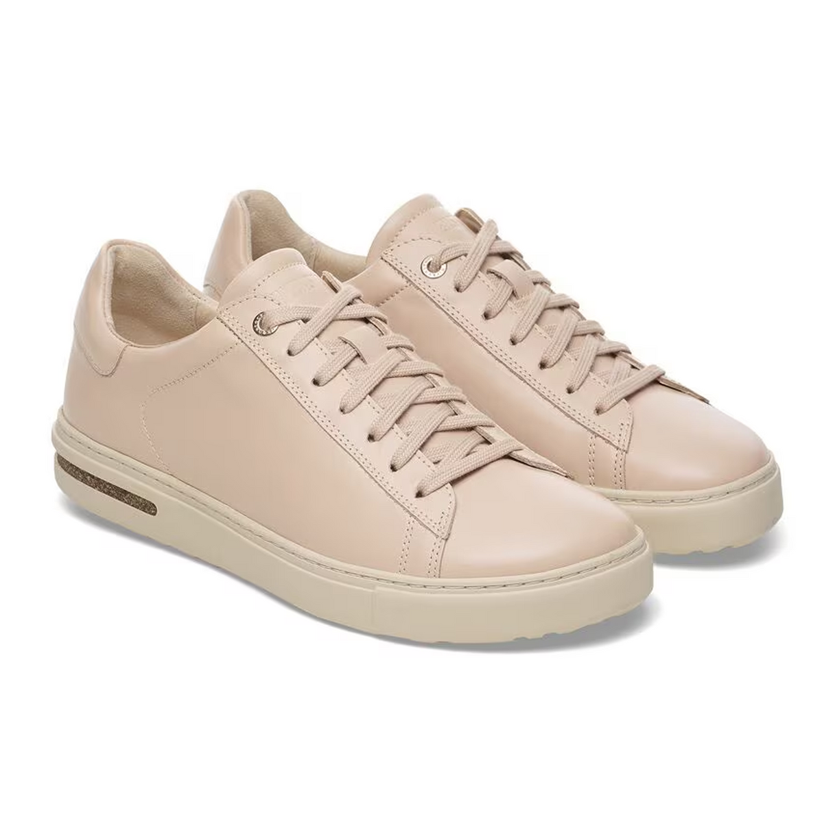 Birkenstock Bend Narrow Sneaker (Women) - Glossy New Beige Leather Athletic - Casual - Lace Up - The Heel Shoe Fitters