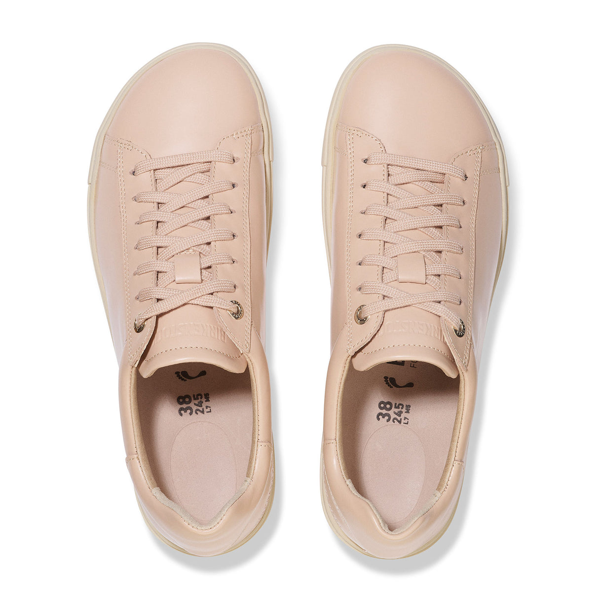 Birkenstock Bend Narrow Sneaker (Women) - Glossy New Beige Leather Athletic - Casual - Lace Up - The Heel Shoe Fitters