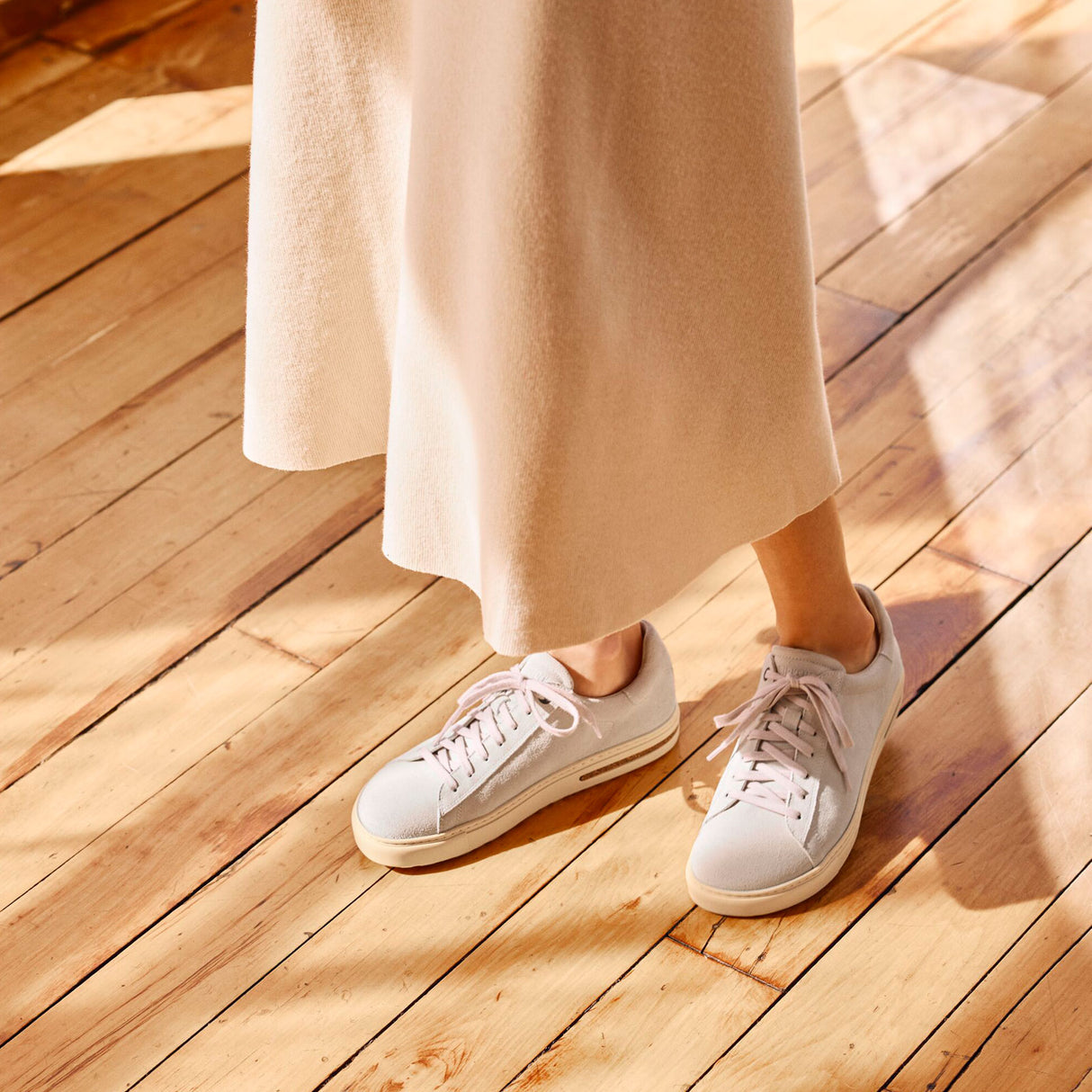 Birkenstock Bend Narrow Sneaker (Women) - Antique White Suede Athletic - Casual - Lace Up - The Heel Shoe Fitters