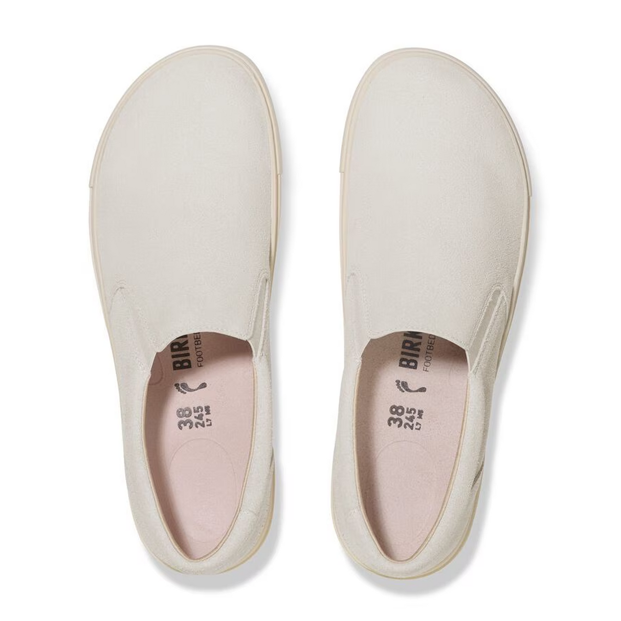 Birkenstock Oswego Narrow Slip On Sneaker (Women) - Antique White Suede Athletic - Casual - Slip On - The Heel Shoe Fitters