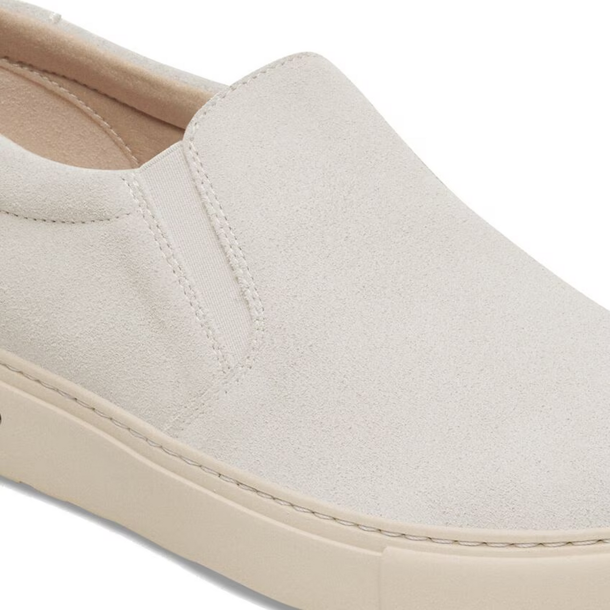 Birkenstock Oswego Narrow Slip On Sneaker (Women) - Antique White Suede Athletic - Casual - Slip On - The Heel Shoe Fitters