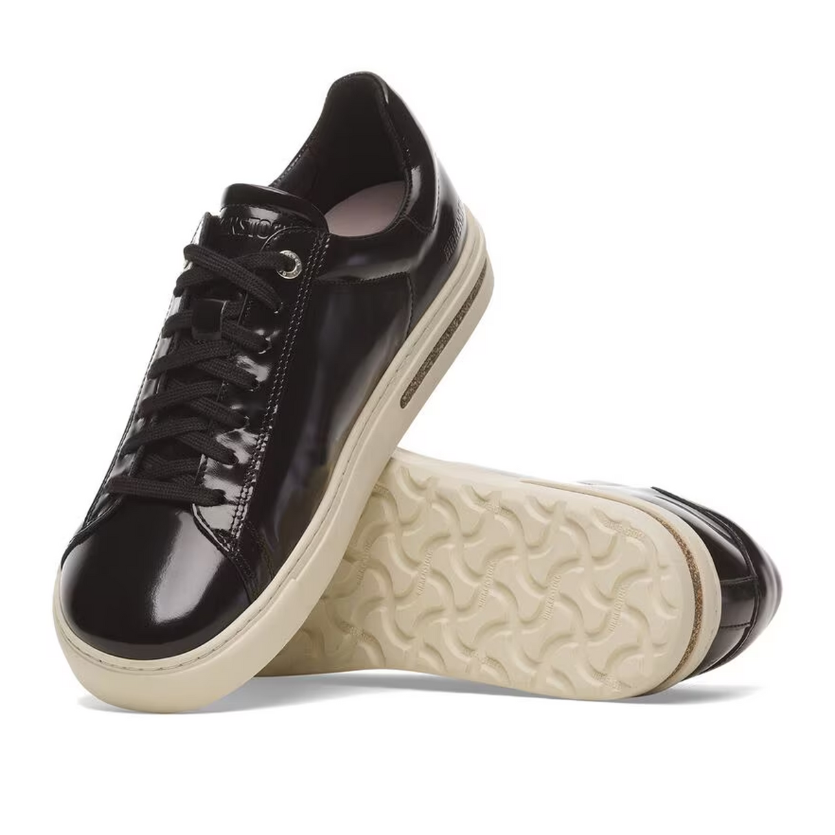 Birkenstock Bend Narrow Sneaker (Women) - High Shine Black Leather Athletic - Casual - Slip On - The Heel Shoe Fitters