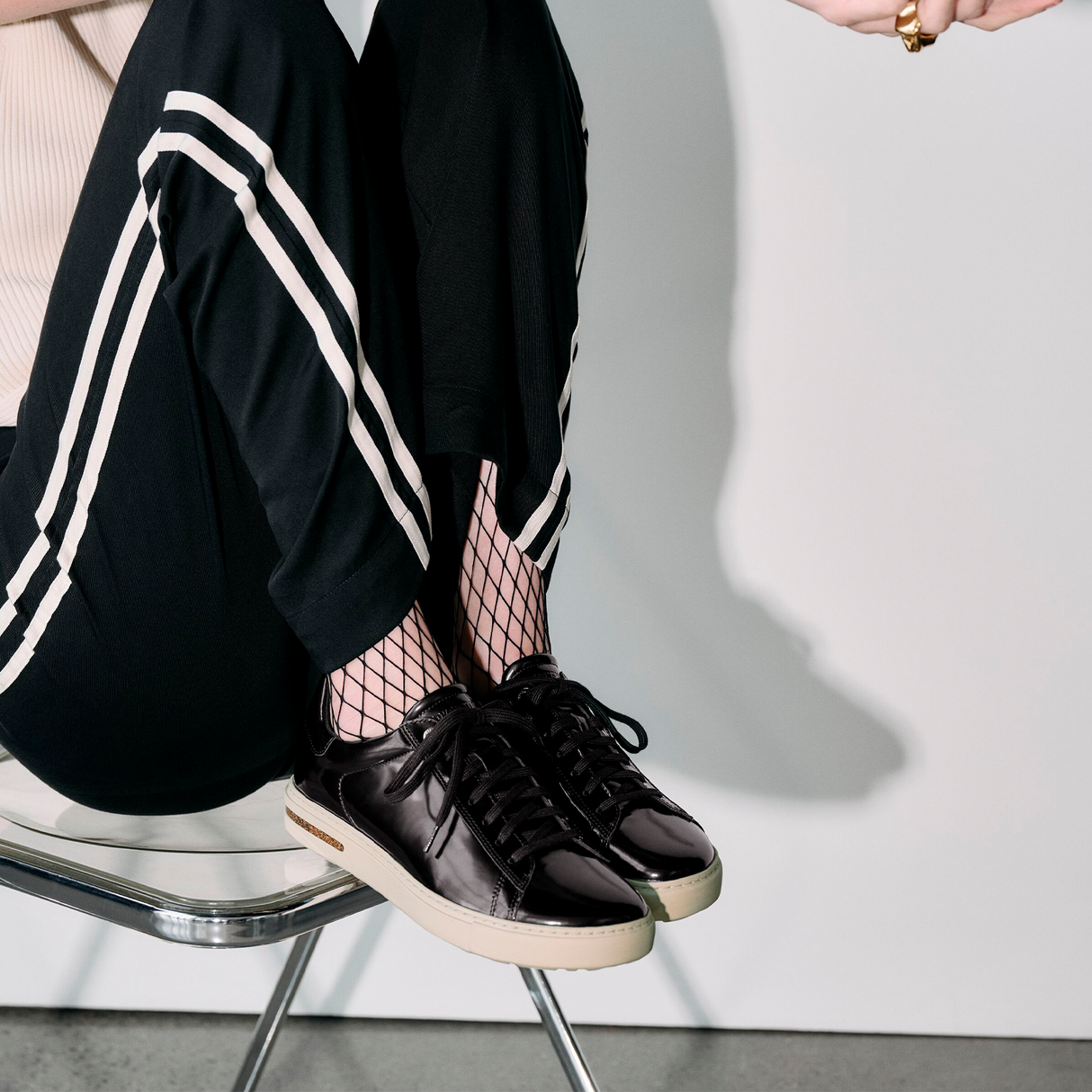 Birkenstock Bend Narrow Sneaker (Women) - High Shine Black Leather Athletic - Casual - Slip On - The Heel Shoe Fitters