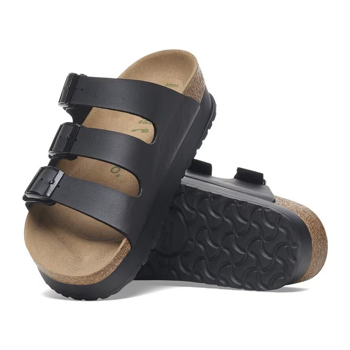 Birkenstock Florida III Vegan Platform Narrow Slide Sandal (Women) - Black Birko-Flor Sandal - Slide - The Heel Shoe Fitters