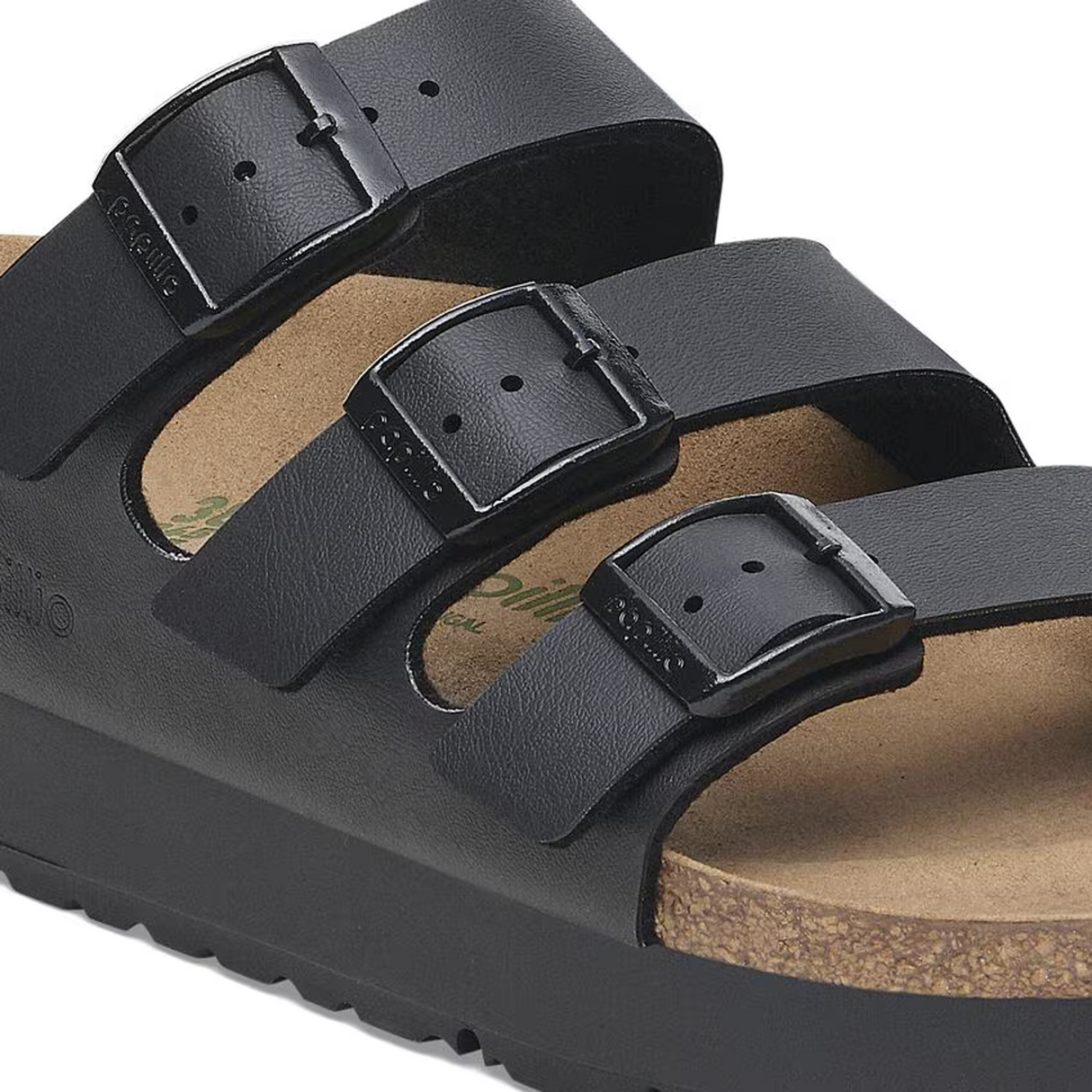 Birkenstock Florida III Vegan Platform Narrow Slide Sandal (Women) - Black Birko-Flor Sandal - Slide - The Heel Shoe Fitters