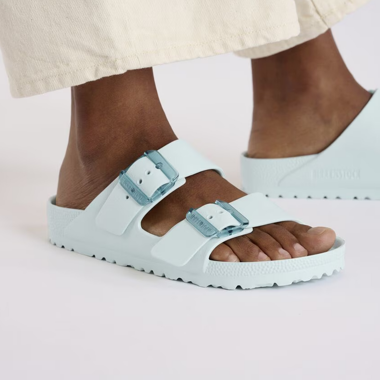 Birkenstock Arizona Stealth Buckle EVA Slide Sandal (Women) - Surf Green Sandal - Slide - The Heel Shoe Fitters