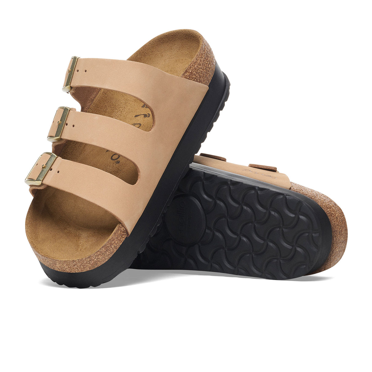 Birkenstock Florida III Platform Narrow Slide Sandal (Women) - Sandcastle Nubuck Sandal - Slide - The Heel Shoe Fitters