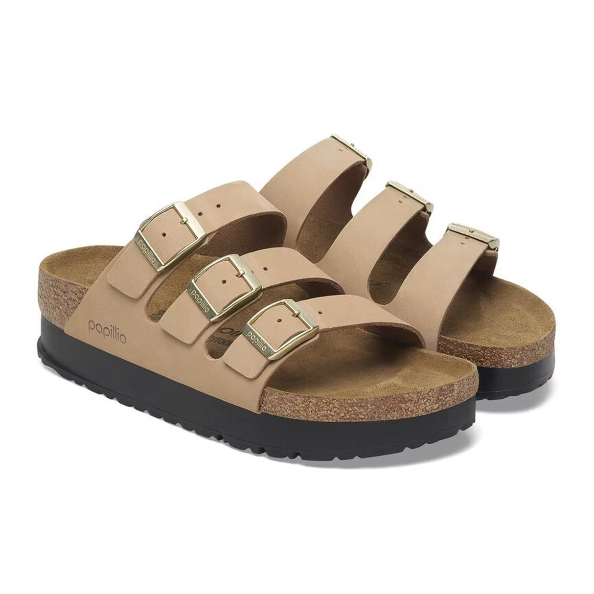 Birkenstock Florida III Platform Narrow Slide Sandal (Women) - Sandcastle Nubuck Sandal - Slide - The Heel Shoe Fitters