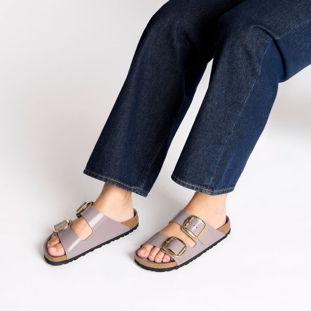 Birkenstock Arizona Hammered Big Buckle Slide Sandal (Women) Sandal - Slide - The Heel Shoe Fitters
