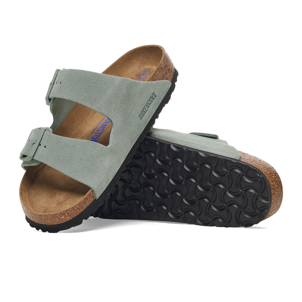 Birkenstock Arizona Soft Footbed Narrow Slide Sandal (Women) - Pure Sage Suede Sandal - Slide - The Heel Shoe Fitters