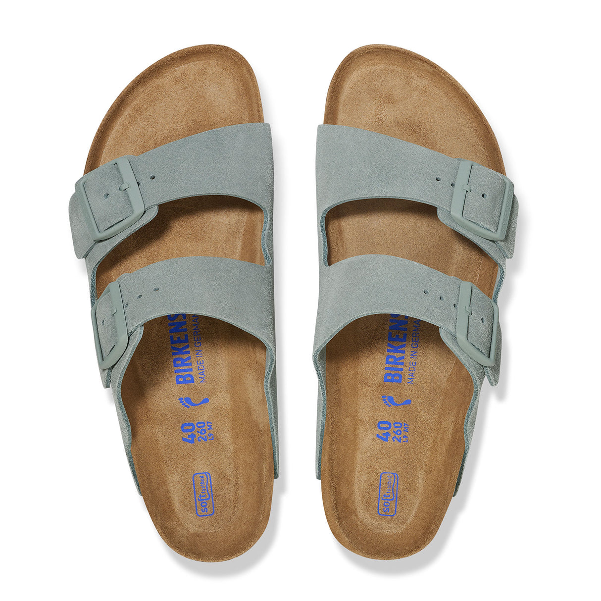 Birkenstock Arizona Soft Footbed Narrow Slide Sandal (Women) - Pure Sage Suede Sandal - Slide - The Heel Shoe Fitters