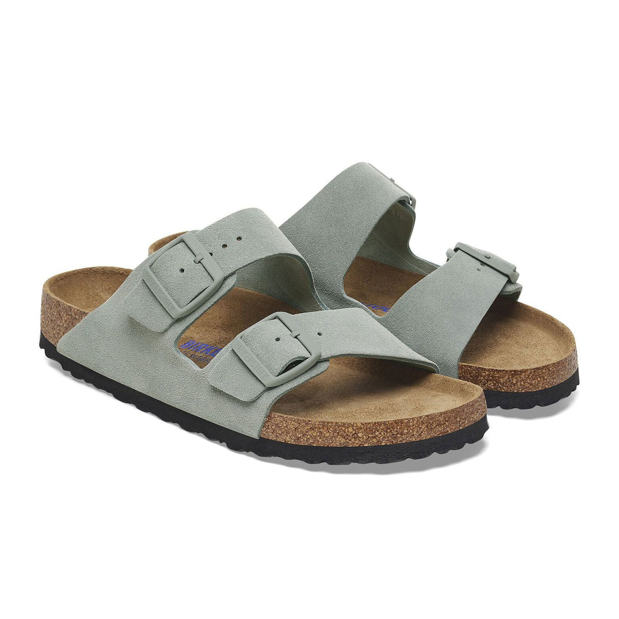 Birkenstock Arizona Soft Footbed Narrow Slide Sandal (Women) - Pure Sage Suede Sandal - Slide - The Heel Shoe Fitters