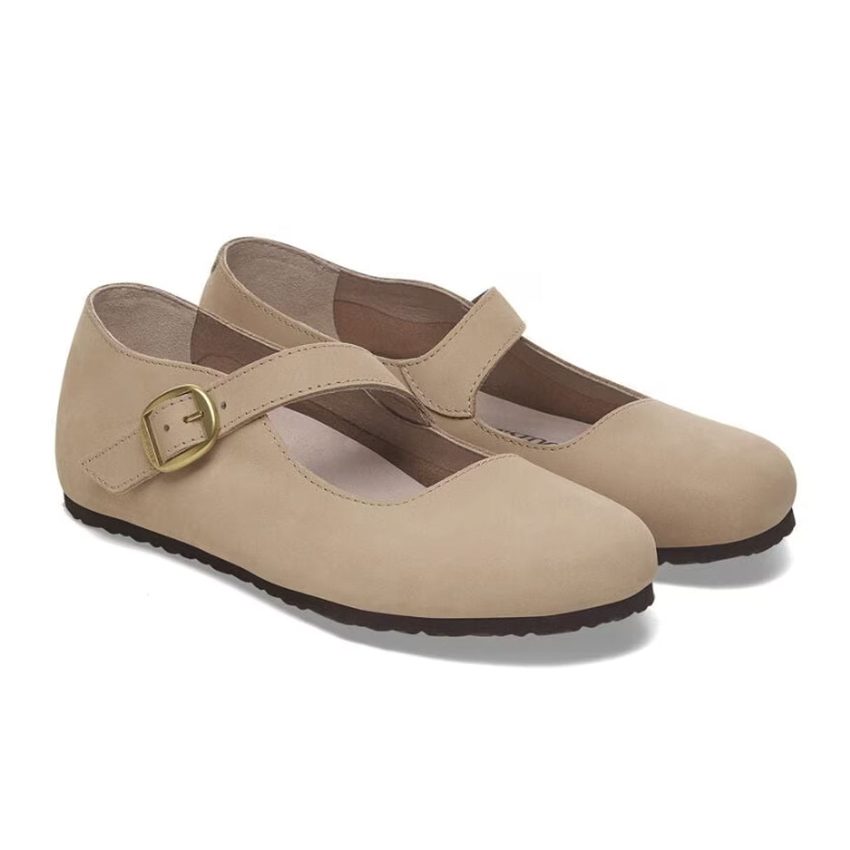 Birkenstock Tracy Mary Jane (Women) - Sandcastle Nubuck Dress-Casual - Flat - The Heel Shoe Fitters