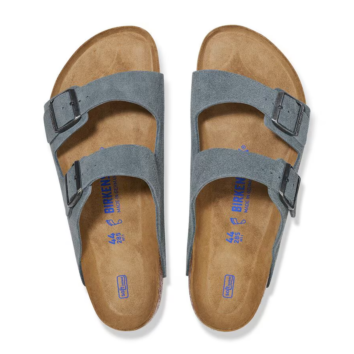 Birkenstock Arizona Soft Footbed Slide Sandal (Men) - Basalt Gray Suede Sandal - Slide - The Heel Shoe Fitters