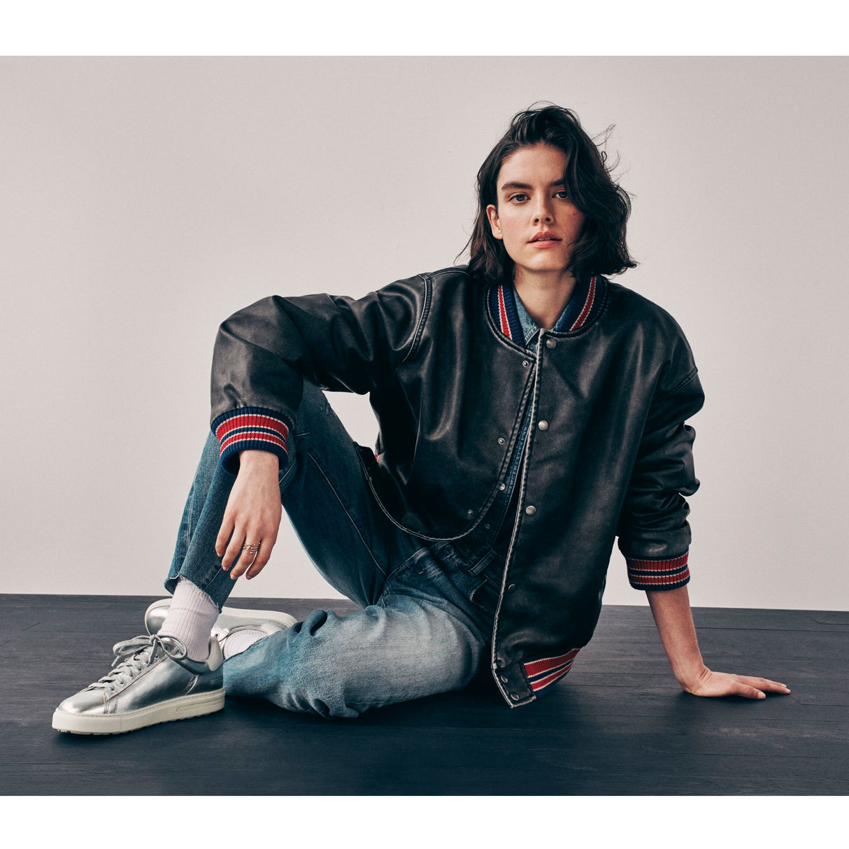 Birkenstock Bend Sneaker (Women) - Metallic Silver/White Leather Athletic - Casual - Lace Up - The Heel Shoe Fitters