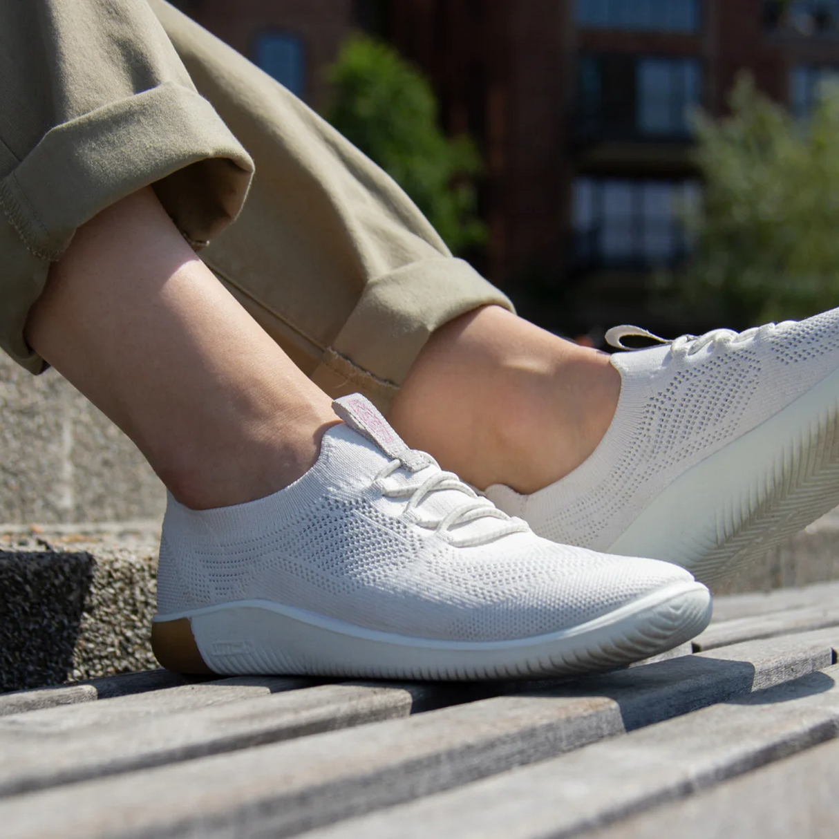 Keen KNX Knit Lace Sneaker (Women) - Star White/Moonlite Mauve Athletic - Casual - Lace Up - The Heel Shoe Fitters