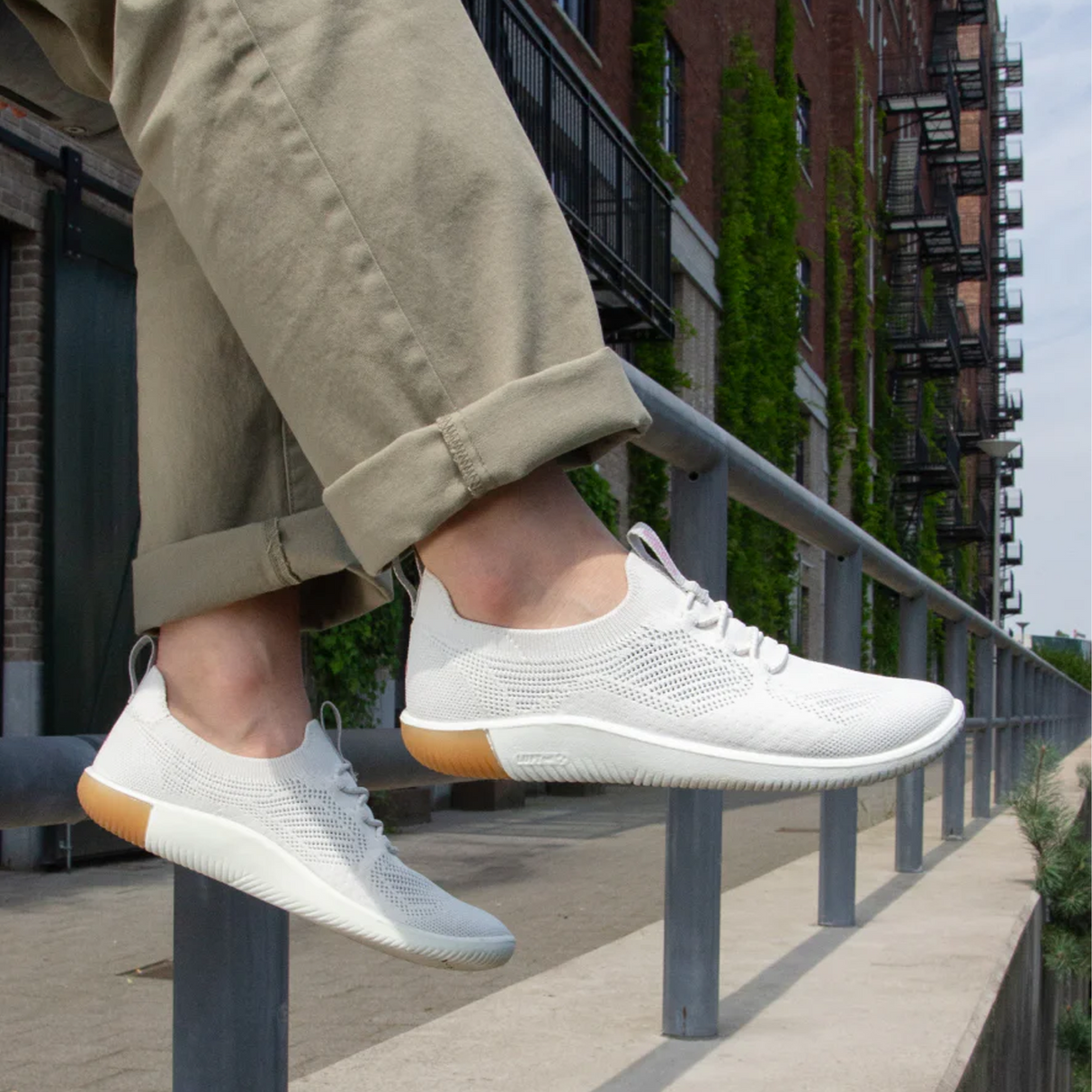 Keen KNX Knit Lace Sneaker (Women) - Star White/Moonlite Mauve Athletic - Casual - Lace Up - The Heel Shoe Fitters