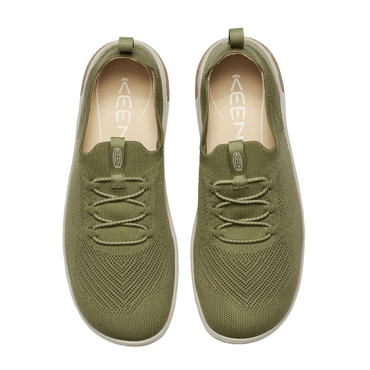 Keen KNX Knit Lace Sneaker (Men) - Martini Olive/Plaza Taupe Athletic - Casual - Lace Up - The Heel Shoe Fitters