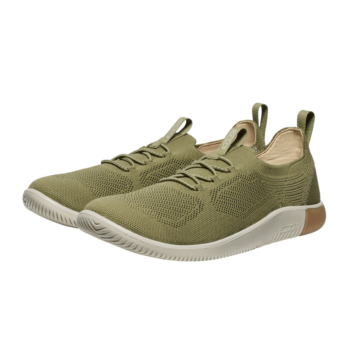 Keen KNX Knit Lace Sneaker (Men) - Martini Olive/Plaza Taupe Athletic - Casual - Lace Up - The Heel Shoe Fitters