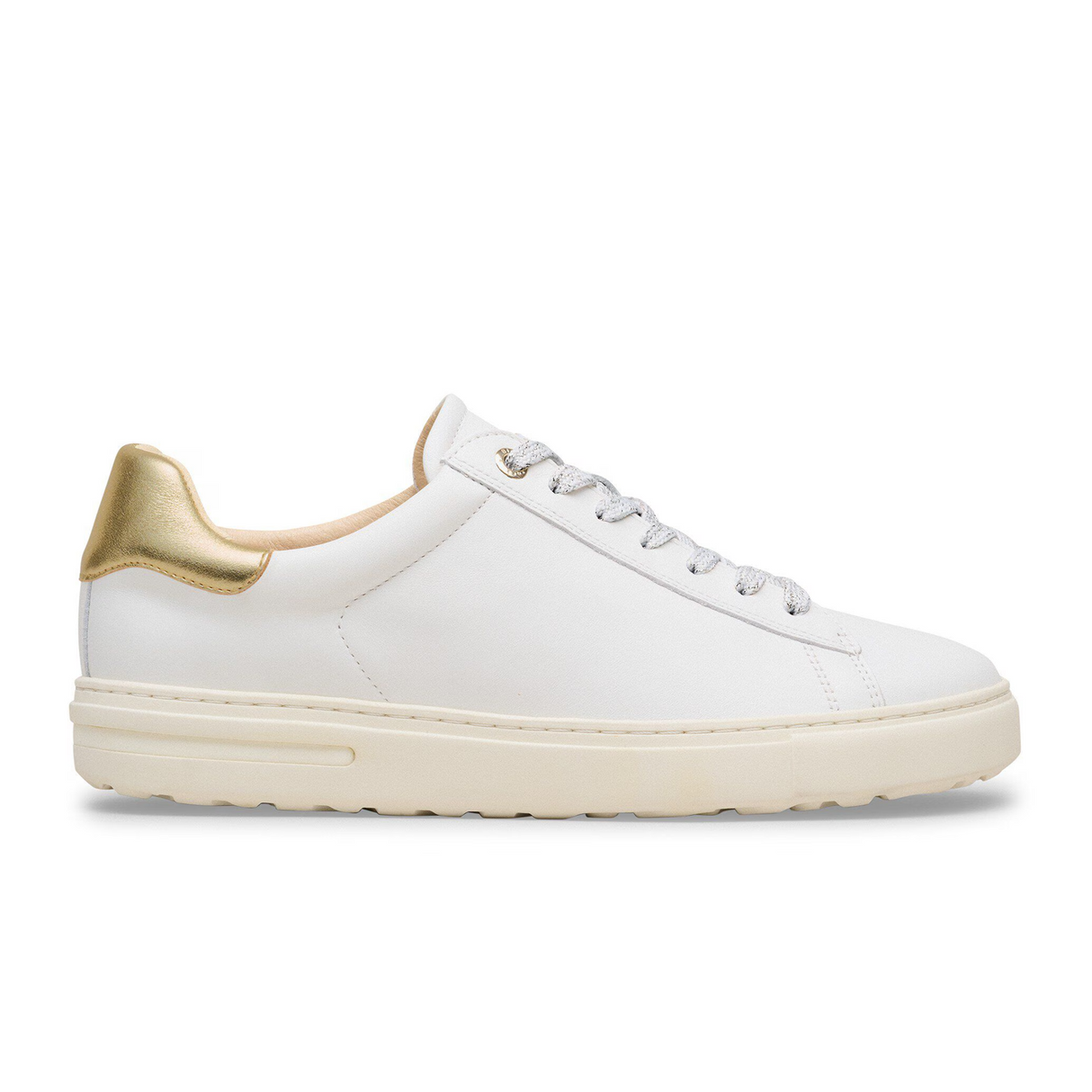 Birkenstock Bend Sneaker (Women) - White/Metallic Gold Leather Athletic - Casual - Lace Up - The Heel Shoe Fitters