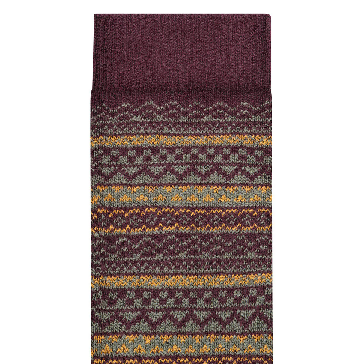 Birkenstock Cotton Pattern Crew Sock (Unisex) - Zinfandel/Ochre/Thyme Accessories - Socks - Lifestyle - The Heel Shoe Fitters
