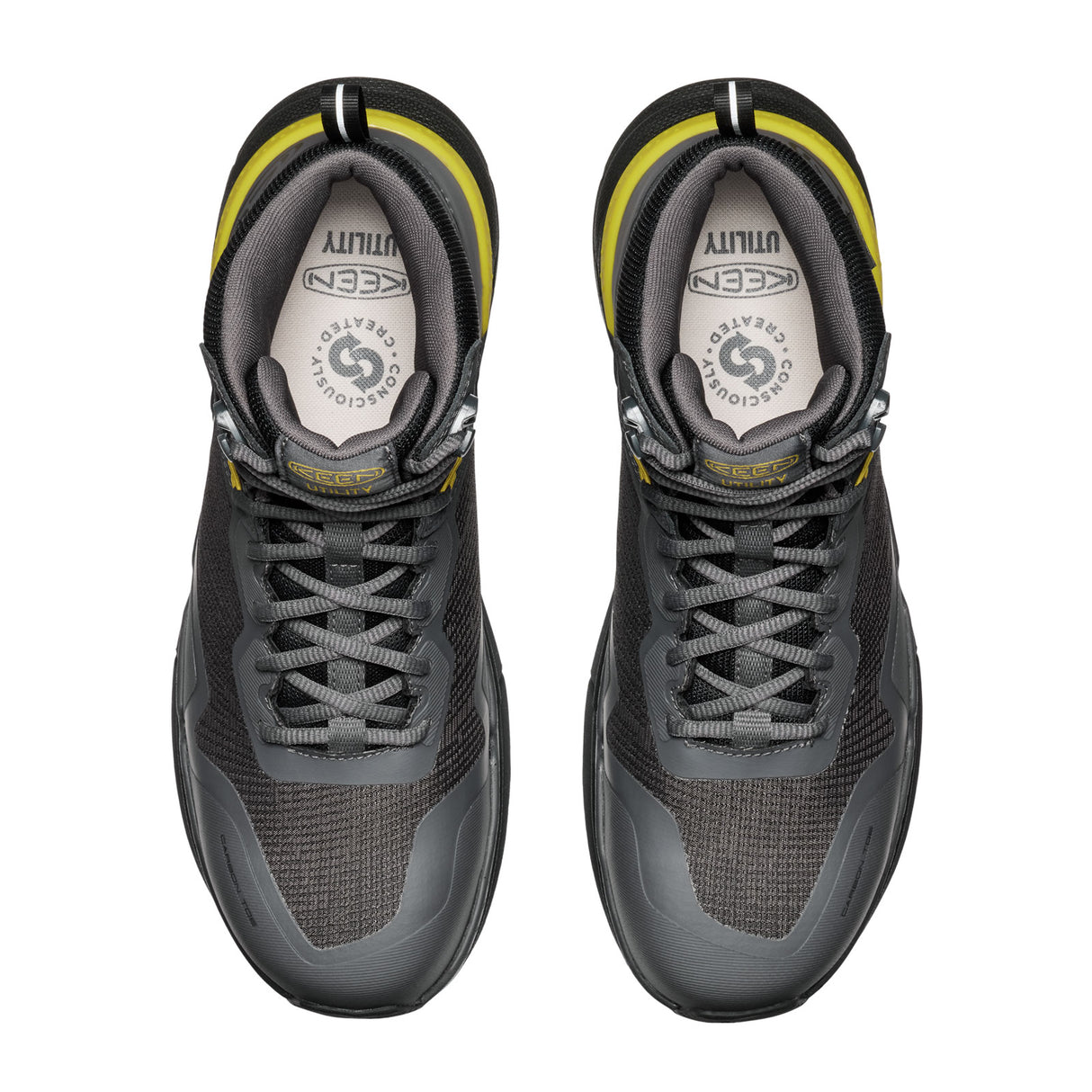 Keen Utility Synchro Mid Waterproof Carbon Toe Work Boot (Men) - Magnet/Black Boots - Work - Mid - The Heel Shoe Fitters