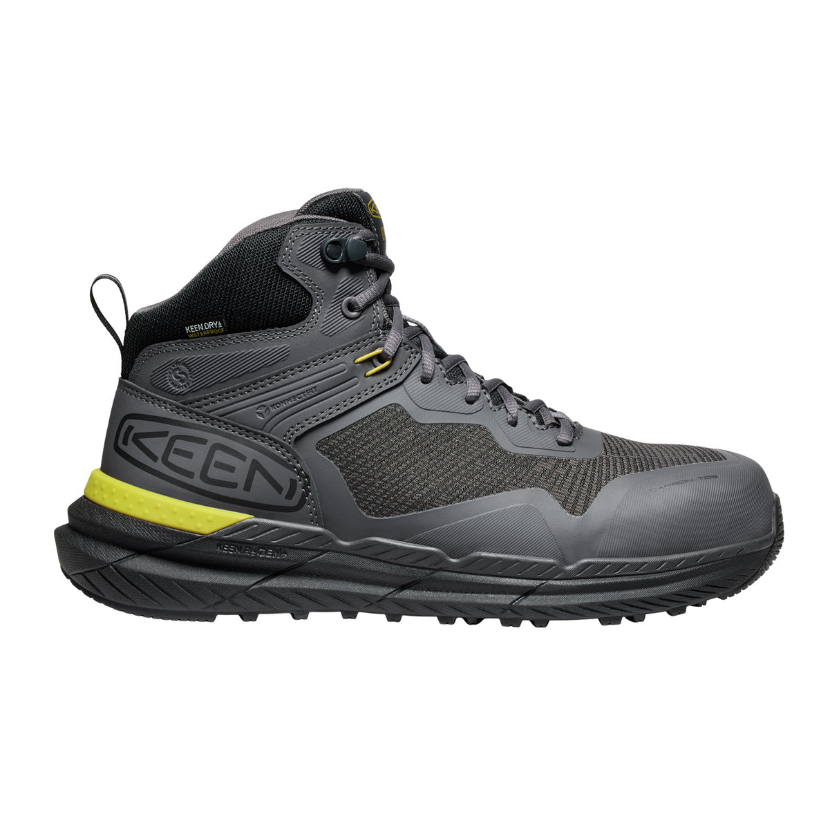 Keen Utility Synchro Mid Waterproof Carbon Toe Work Boot (Men) - Magnet/Black Boots - Work - Mid - The Heel Shoe Fitters