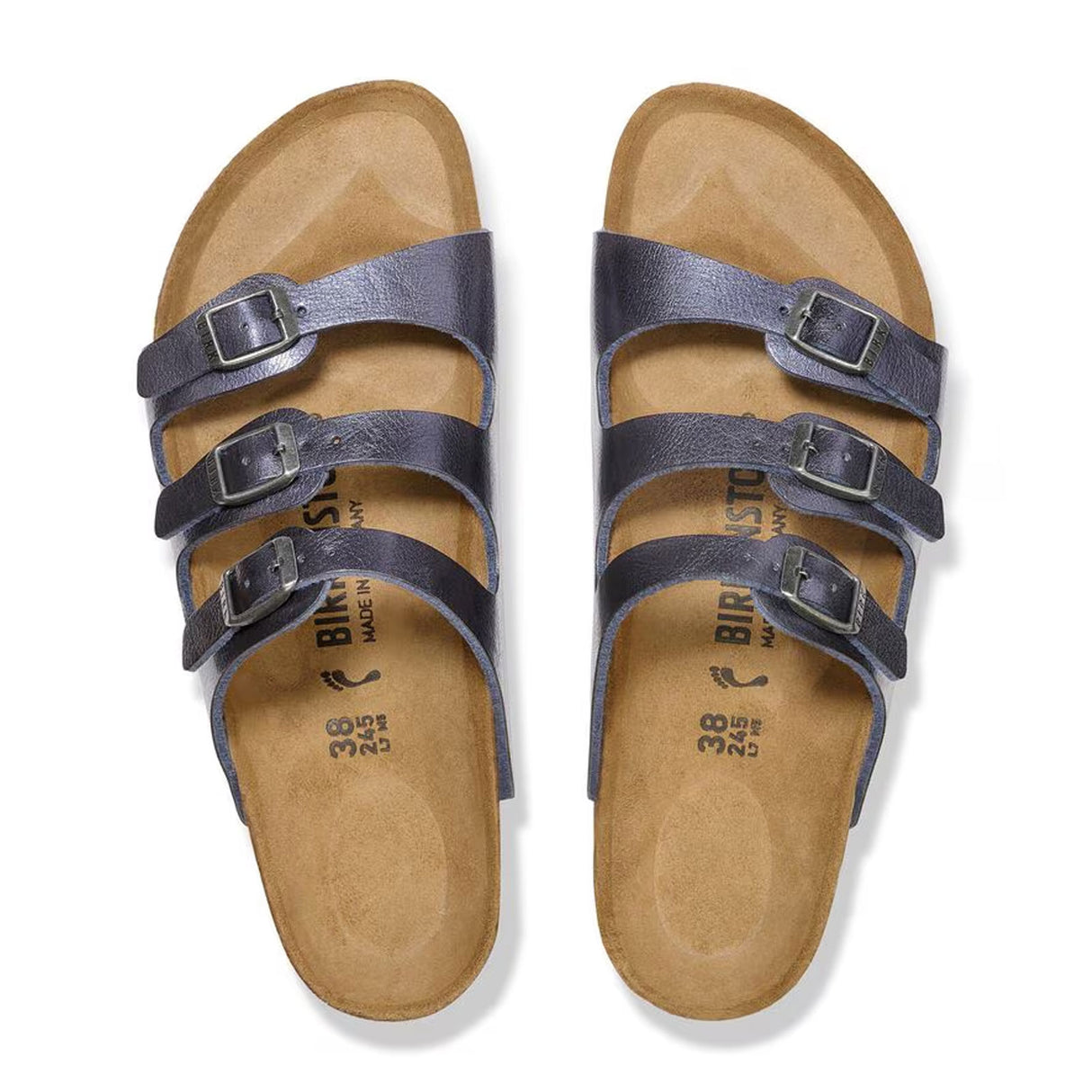 Birkenstock Florida Slide Sandal (Women) - Graceful Midnight Birko-Flor Sandal - Slide - The Heel Shoe Fitters