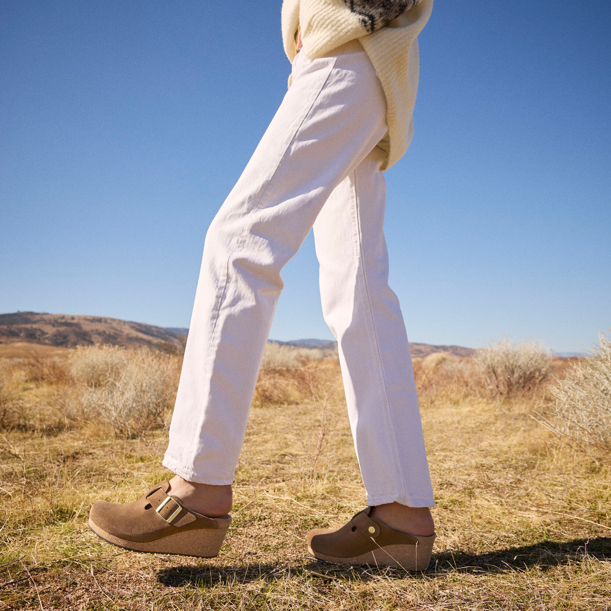 Birkenstock Fanny Narrow Wedge Clog (Women) - Dark Tea Suede Dress-Casual - Clogs & Mules - The Heel Shoe Fitters