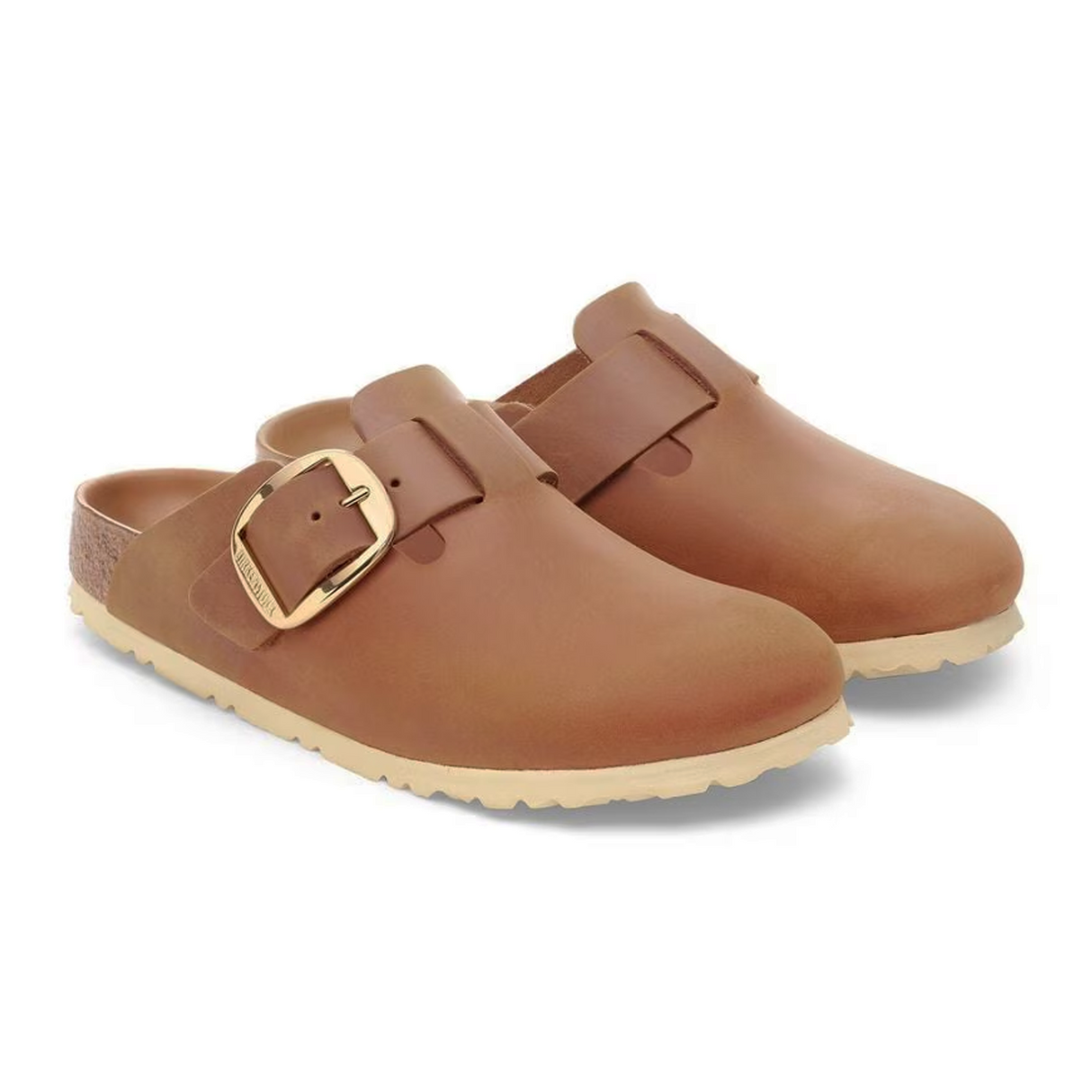 Birkenstock Boston Big Buckle Clog (Women) - Cognac Oiled Leather Dress-Casual - Clogs & Mules - The Heel Shoe Fitters