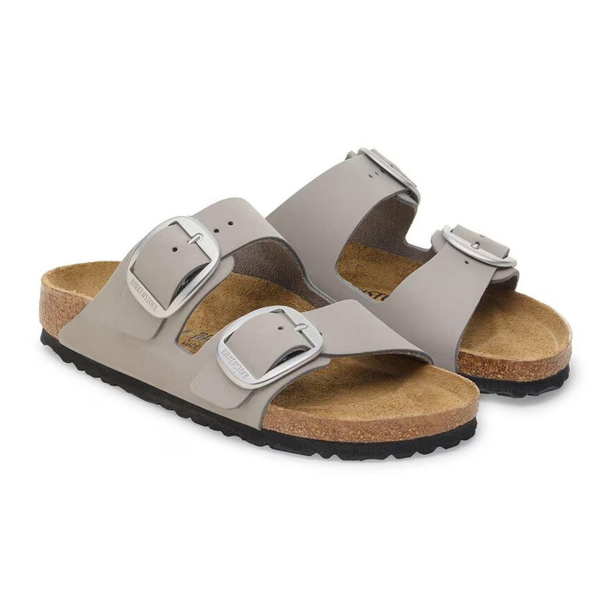 Birkenstock Arizona Big Buckle Narrow Slide Sandal (Women) - Stone Coin Nubuck Sandal - Slide - The Heel Shoe Fitters