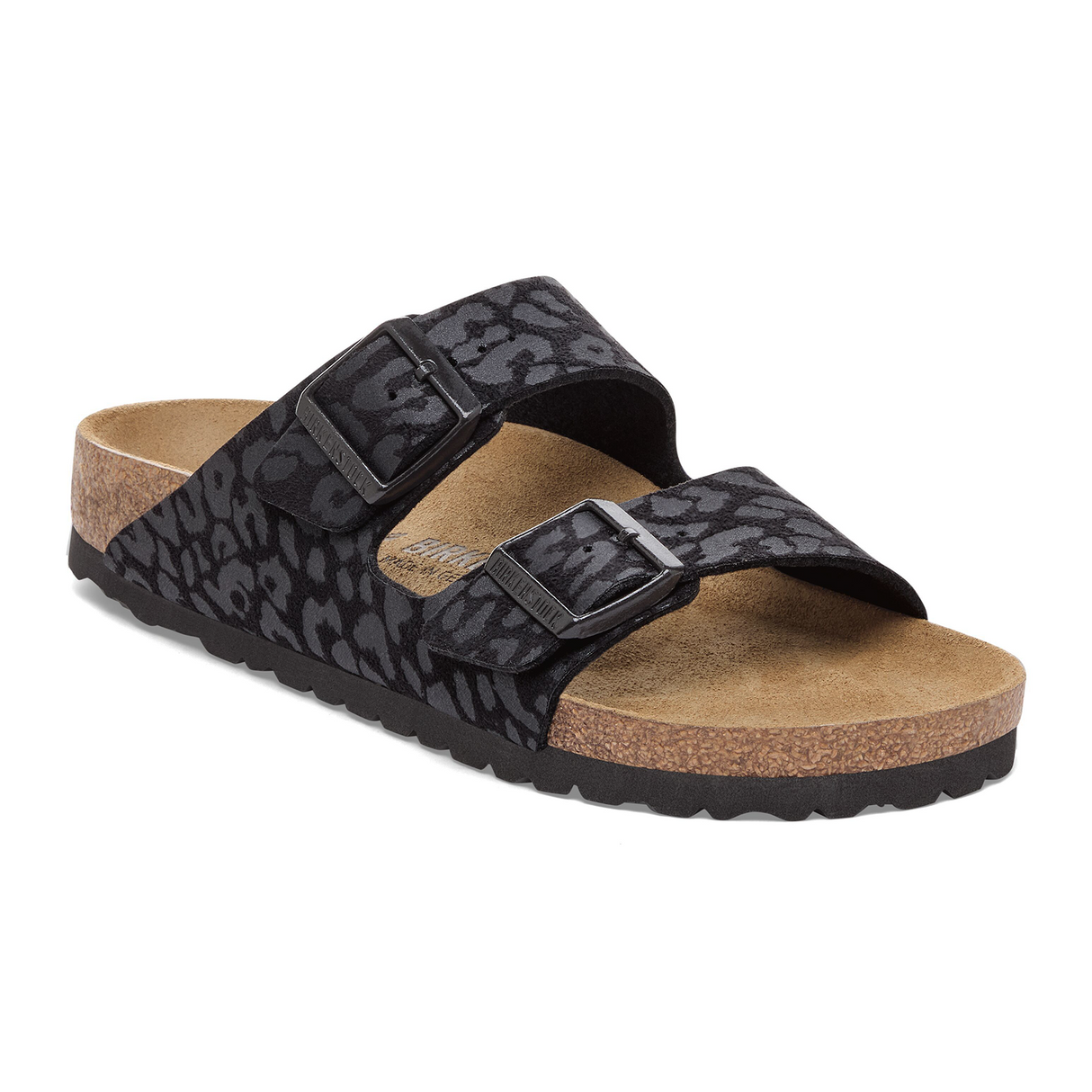 Birkenstock Arizona Narrow Slide Sandal (Women) - Leo Black Birki Sandal - Slide - The Heel Shoe Fitters