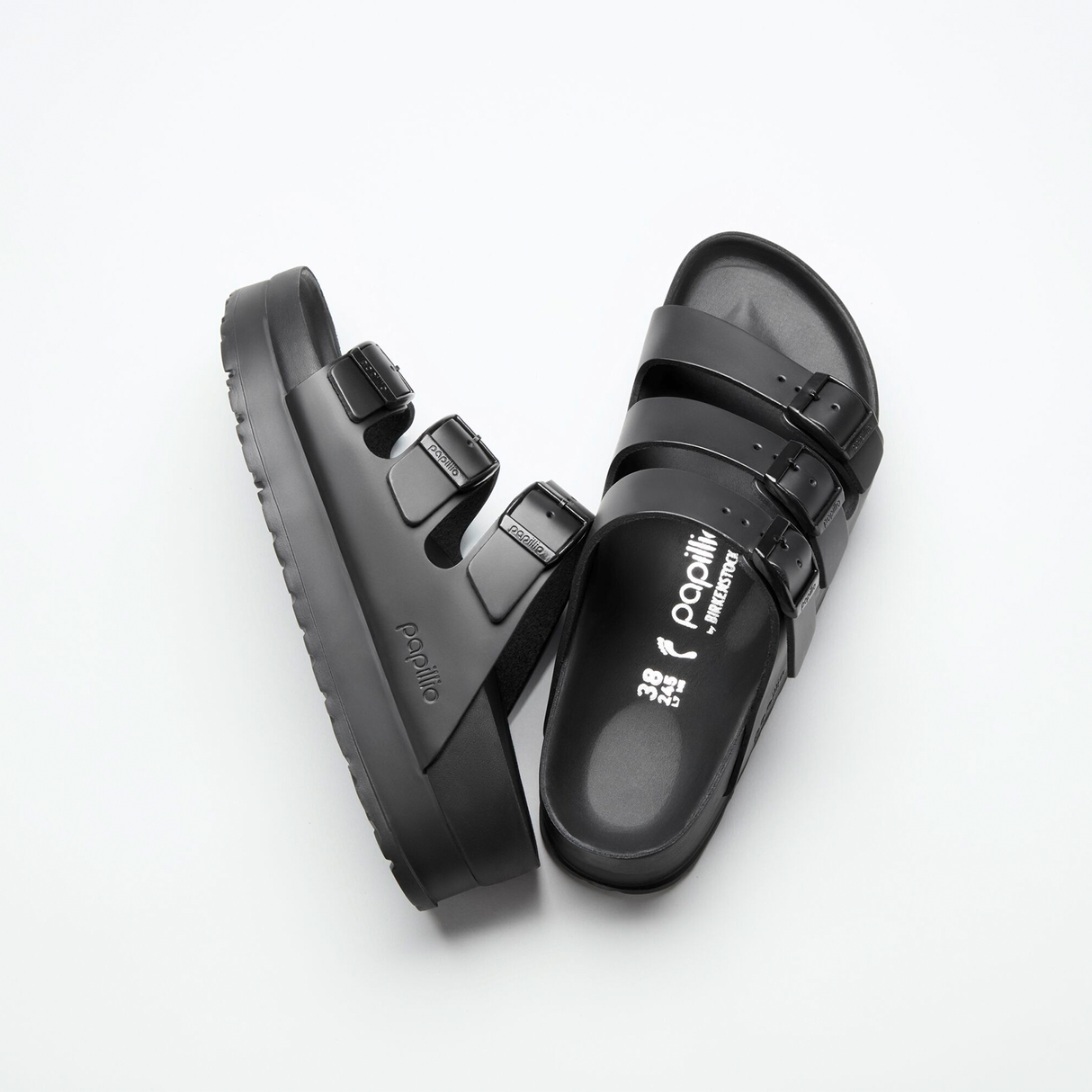 Birkenstock Florida III Exquisite Platform Slide Sandal (Women) - Black Leather Sandal - Slide - The Heel Shoe Fitters