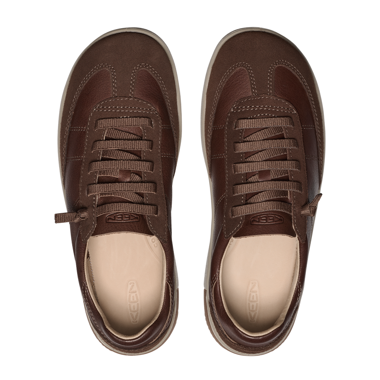 Keen KNX T-Toe Sneaker (Men) - Dark Earth/Plaza Taupe Athletic - Casual - Lace Up - The Heel Shoe Fitters