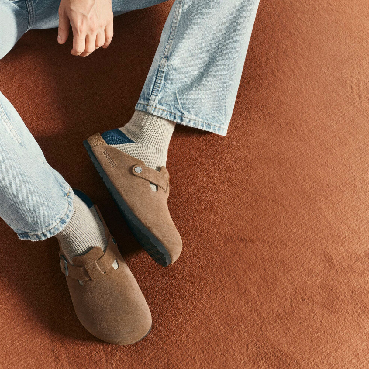 Birkenstock Boston Suede Soft Footbed Clog (Men) Dress-Casual - Clogs & Mules - The Heel Shoe Fitters