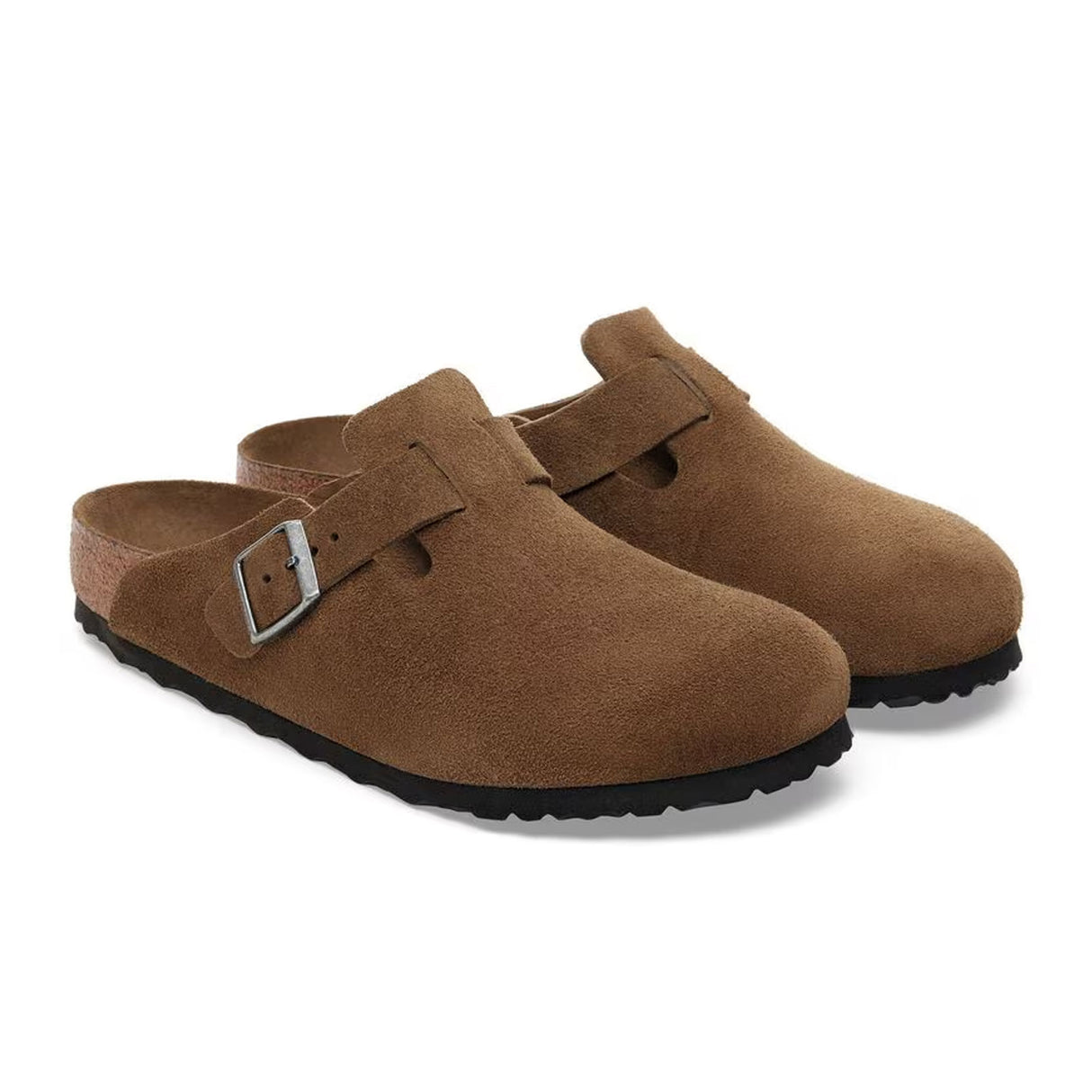Birkenstock Boston Soft Footbed Clog (Men) - Dark Tea Suede Dress-Casual - Clogs & Mules - The Heel Shoe Fitters
