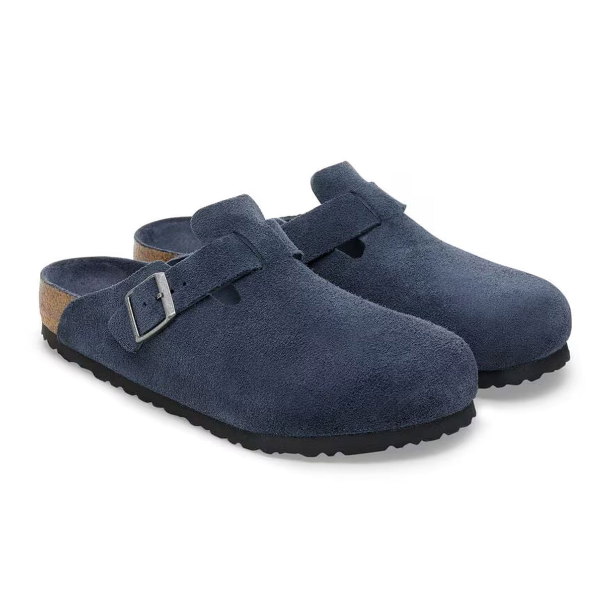 Birkenstock Boston Soft Footbed Clog (Men) - New Navy Suede Dress-Casual - Clogs & Mules - The Heel Shoe Fitters