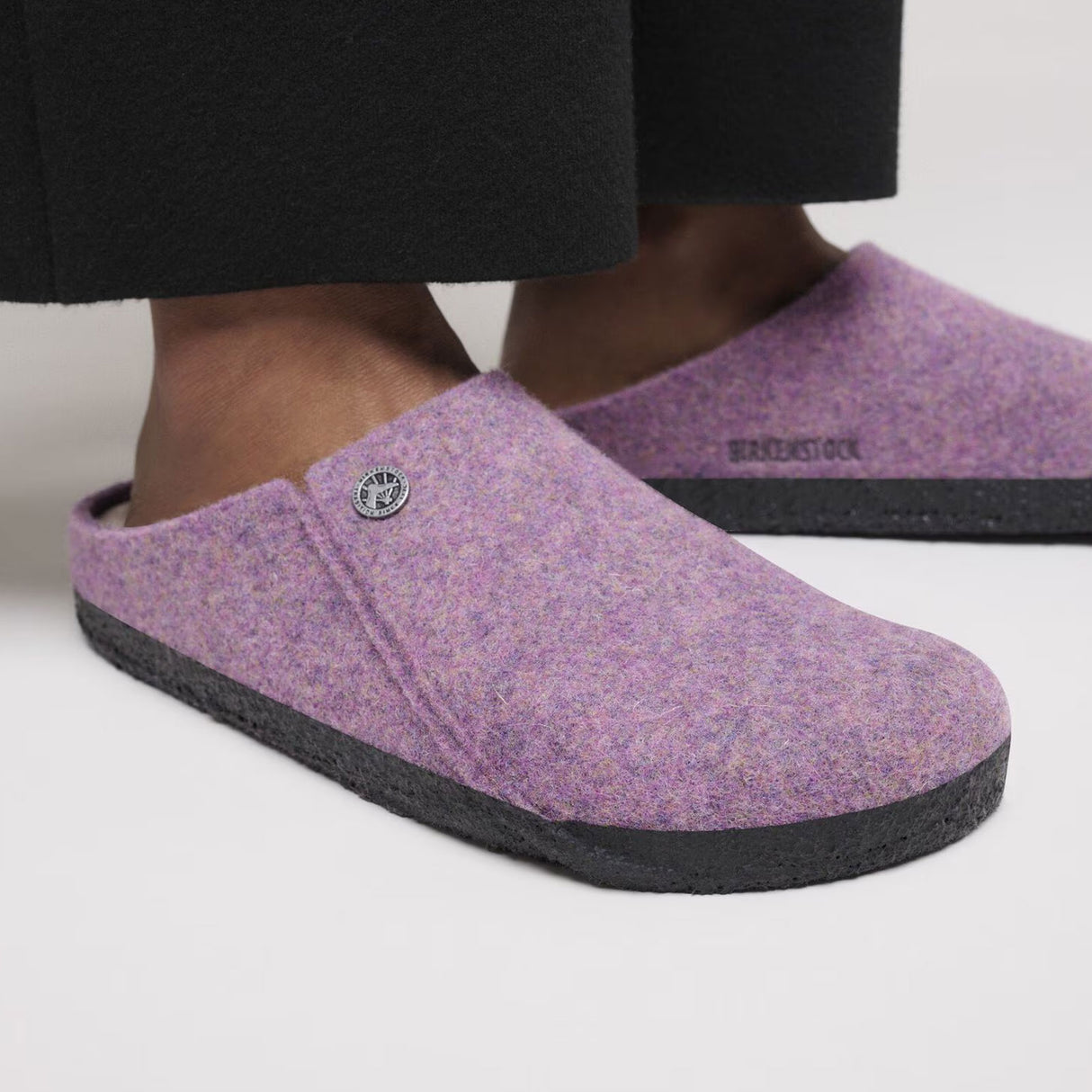 Birkenstock Zermatt Slipper (Women) - Mauve Wool/Natural Shearling Dress-Casual - Slipper - The Heel Shoe Fitters