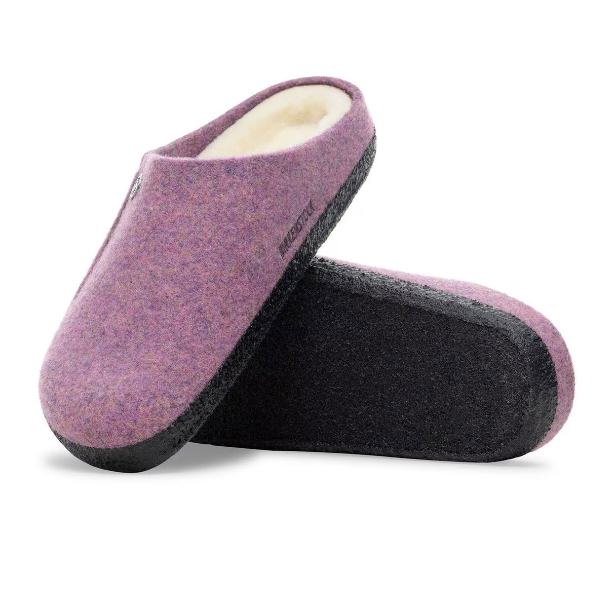 Birkenstock Zermatt Slipper (Women) - Mauve Wool/Natural Shearling Dress-Casual - Slipper - The Heel Shoe Fitters
