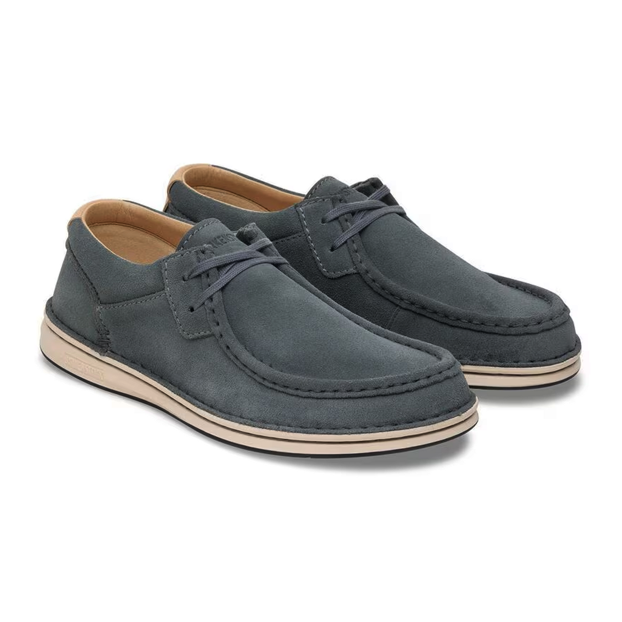 Birkenstock Pasadena Moc (Men) - Basalt Gray Suede Dress-Casual - Slip On - The Heel Shoe Fitters