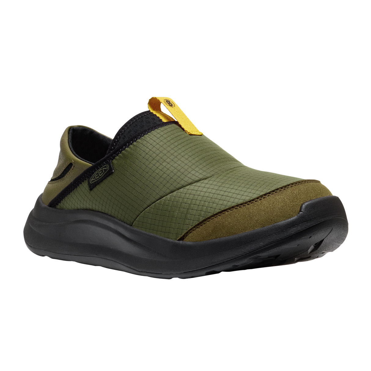 Keen Whyser Slip On (Men) - Bronze Green/Black Dress-Casual - Slipper - The Heel Shoe Fitters