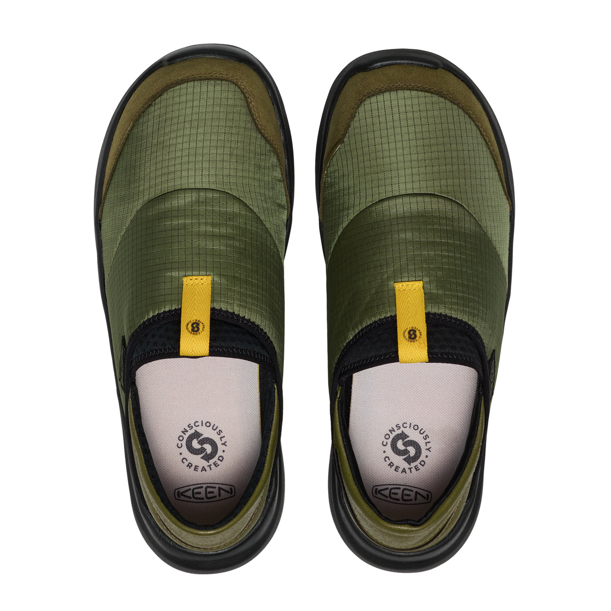 Keen Whyser Slip On (Men) - Bronze Green/Black Dress-Casual - Slipper - The Heel Shoe Fitters