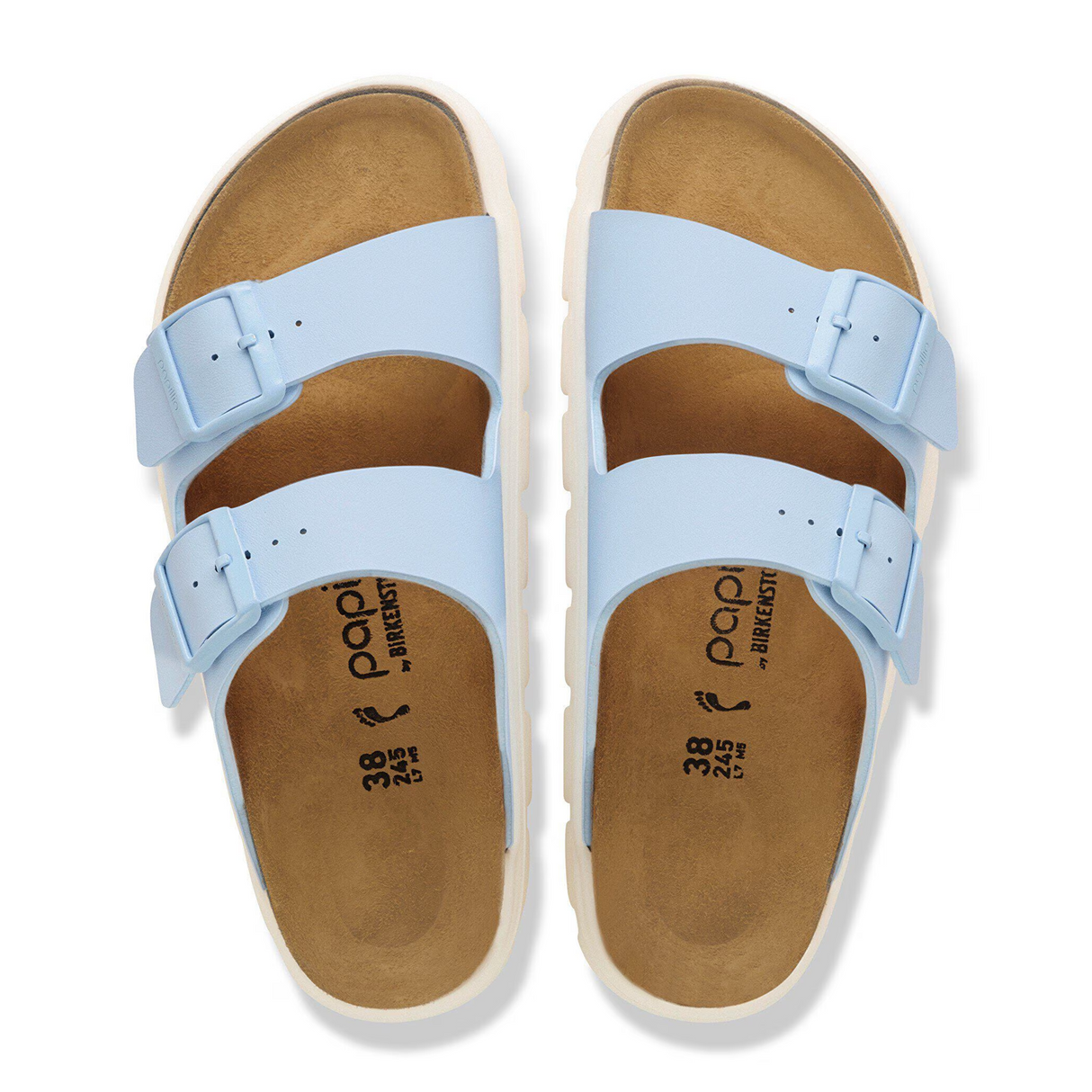 Birkenstock Arizona Chunky Narrow Slide Sandal (Women) - Baby Blue Birko-Flor Sandal - Slide - The Heel Shoe Fitters