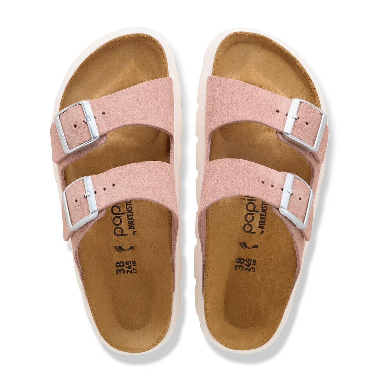 Birkenstock Arizona Chunky Narrow Slide Sandal (Women) - Pink Clay Suede Sandal - Slide - The Heel Shoe Fitters