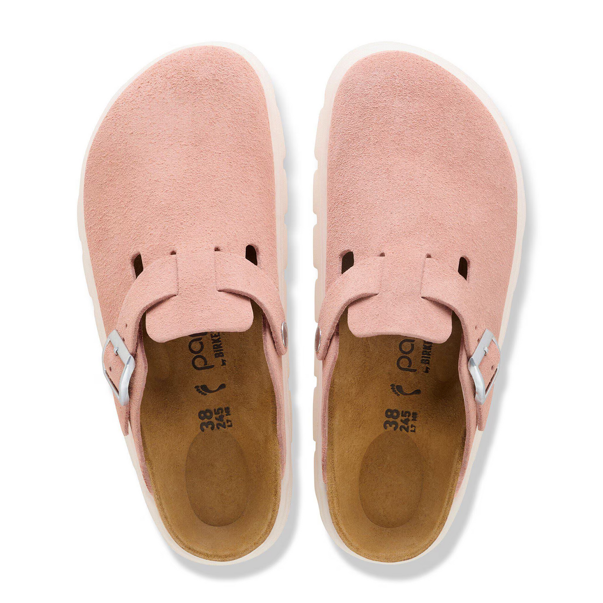 Birkenstock Boston Chunky Narrow Clog (Women) - Pink Clay Suede Dress-Casual - Clogs & Mules - The Heel Shoe Fitters