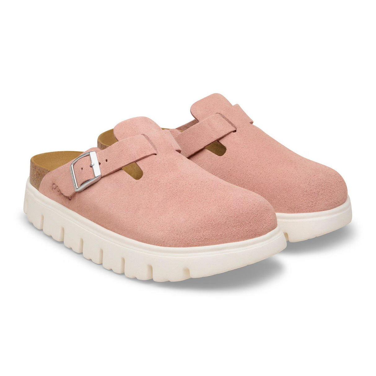 Birkenstock Boston Chunky Narrow Clog (Women) - Pink Clay Suede Dress-Casual - Clogs & Mules - The Heel Shoe Fitters
