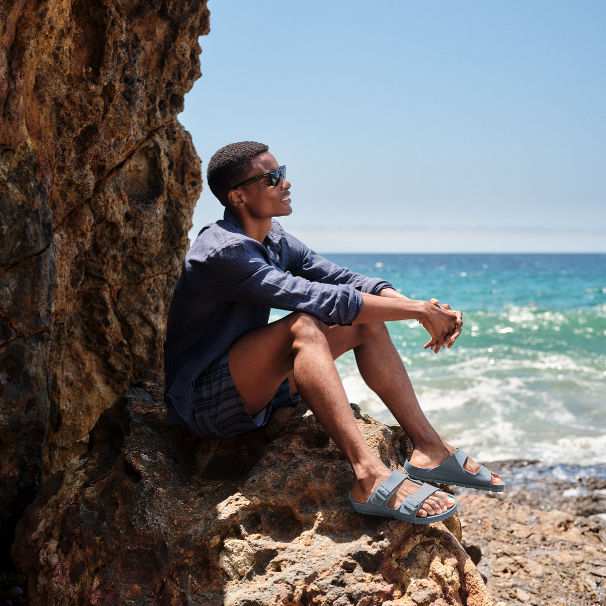 Birkenstock Arizona EVA Sandal (Men) - Basalt Gray