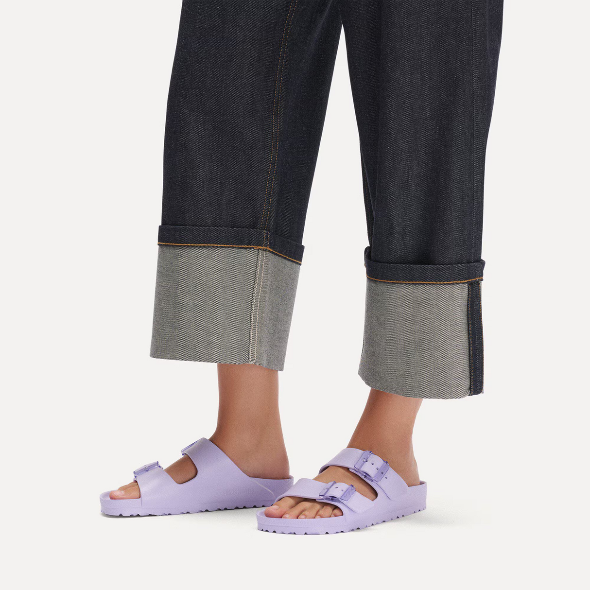 Birkenstock Arizona Stealth Buckle EVA Slide Sandal (Women) - Purple Fog