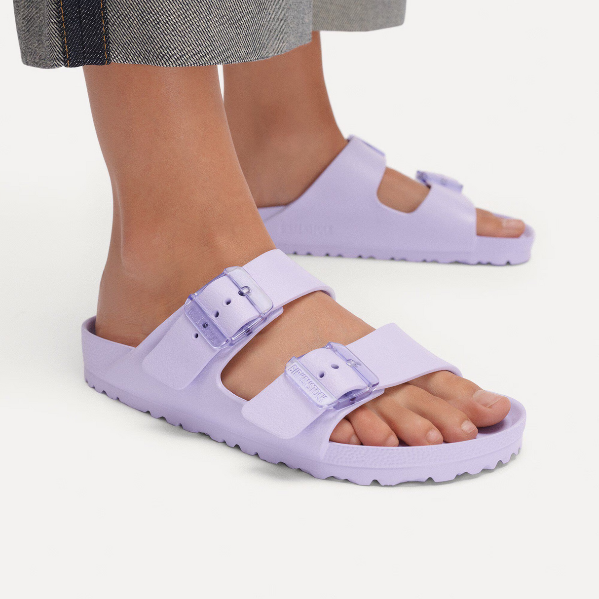 Birkenstock Arizona Stealth Buckle EVA Slide Sandal (Women) - Purple Fog